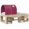 Tunnel de lit 2 pcs Rouge 211 x 52,5 x 2 cm Polyester 643911643911