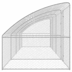 Kennel pour Chiens 4 pcs Argenté 8 x 2 x 2 m Acier galvanisé 643917643917