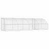 Kennel pour Chiens 4 pcs Argenté 8 x 2 x 2 m Acier galvanisé 643917643917