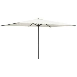 Parasol de jardin 200 x 300 cm Polyester Rectangulaire Crème 643922643922