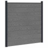 Ensemble de Clôture 180 x 186 cm WPC et Aluminium Gris 643924643924