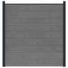 Ensemble de Clôture 180 x 186 cm WPC et Aluminium Gris 643924643924
