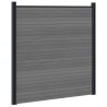 Ensemble de Clôture 180 x 186 cm WPC et Aluminium Gris 643924643924