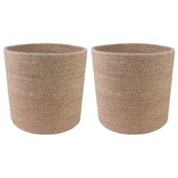 Ensemble de Pots à Plantes 2 pcs Naturel Ø 21 x 21 cm 643926643926