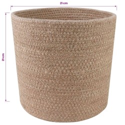 Ensemble de Pots à Plantes 2 pcs Naturel Ø 21 x 21 cm 643926643926