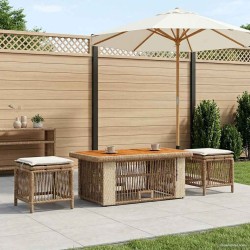 Ensemble de salle à manger pour jardin 4 pcs Beige et crème 643928643928