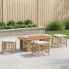 Ensemble de salle à manger pour jardin 4 pcs Nature et Blanc 643929643929