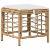 Ensemble de salle à manger pour jardin 4 pcs Nature et Blanc 643929643929