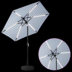 Parasol de jardin avec lumières LED et base 230 x 230 cm 643930643930