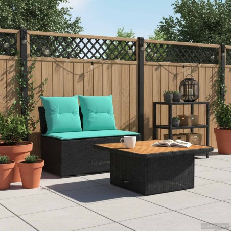 2 Pièce Canapé du milieu de jardin avec table relevable 643938643938