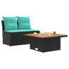 2 Pièce Canapé du milieu de jardin avec table relevable 643938643938