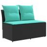 2 Pièce Canapé du milieu de jardin avec table relevable 643938643938