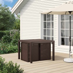 Chaises de jardin salle à manger 2 pcs Marron PP 643941643941