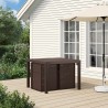 Chaises de jardin salle à manger 2 pcs Marron PP 643941643941