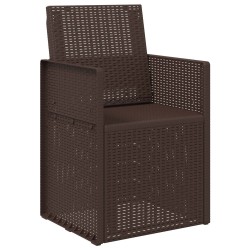 Chaises de jardin salle à manger 2 pcs Marron PP 643941643941