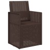 Chaises de jardin salle à manger 2 pcs Marron PP 643941643941