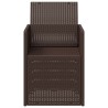 Chaises de jardin salle à manger 2 pcs Marron PP 643941643941