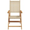 Chaises inclinables de jardin lot de 6 beige rotin bois massif 643944643944
