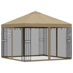 Abri de jardin avec parois 3 x 3 m Beige Polyester et Acier 643945643945