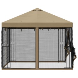 Abri de jardin avec parois 3 x 3 m Beige Polyester et Acier 643945643945