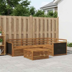 Ensemble de canapés d'extérieur 5 pcs Naturel 79 x 79 x 37 cm 643953643953