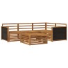 Ensemble de canapés d'extérieur 5 pcs Naturel 79 x 79 x 37 cm 643953643953