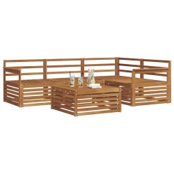Ensemble de canapés d'extérieur 5 pcs Naturel 643955643955
