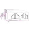 Gazebo avec murs latéraux 6 x 3 m Marron Polyester et Acier 190 643956643956