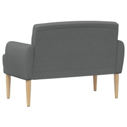 Canapé love seat avec capitonnage en boutons Gris foncé Tissu 643957643957