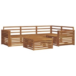 Ensemble de canapés d'extérieur 5 pcs Naturel 643959643959