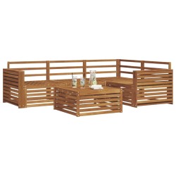 Ensemble de canapés d'extérieur 5 pcs Naturel 643959643959