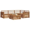 Ensemble de canapés d'extérieur 5 pcs Naturel 643959643959