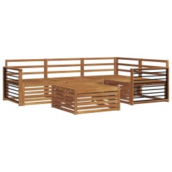 Ensemble de canapés d'extérieur 5 pcs Naturel 643960643960