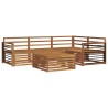 Ensemble de canapés d'extérieur 5 pcs Naturel 643960643960