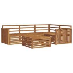 Ensemble de canapés d'extérieur 5 pcs Naturel 643961643961