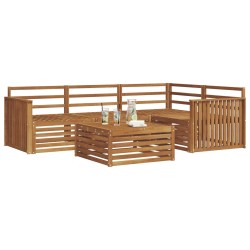 Ensemble de canapés d'extérieur 5 pcs Naturel 643961643961