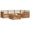 Ensemble de canapés d'extérieur 5 pcs Naturel 643961643961