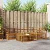 Ensemble de canapés d'extérieur 5 pcs Naturel 643963643963