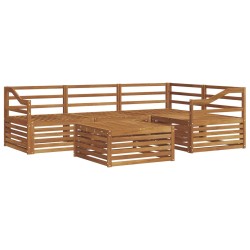 Ensemble de canapés d'extérieur 5 pcs Naturel 643963643963