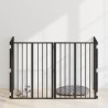 Porte pour chien 4 pcs Noir 60 x 80 cm Acier galvanisé 643964643964