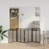 Porte pour chien 4 pcs Noir 60 x 80 cm Acier galvanisé 643964643964