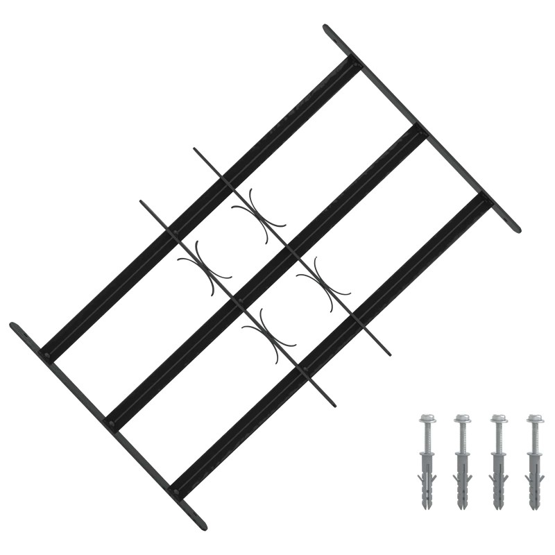 Grille de sécurité pour fenêtres avec 3 barres transversales 643967643967