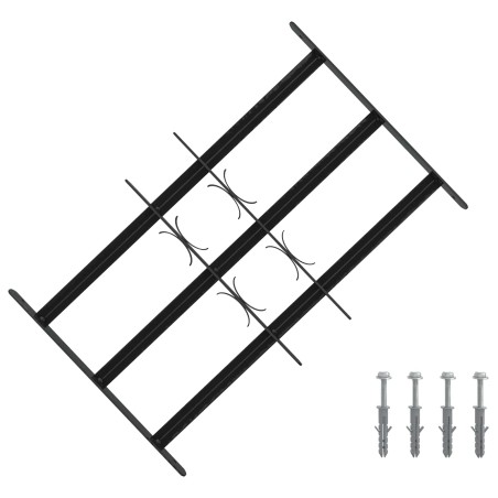 Grille de sécurité pour fenêtres avec 3 barres transversales 643967643967