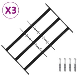 Grille de sécurité pour fenêtres avec 3 barres transversales 643967643967