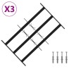 Grille de sécurité pour fenêtres avec 3 barres transversales 643967643967