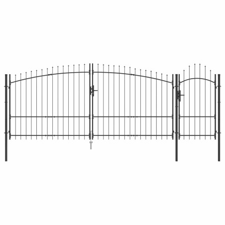 Porte de Jardin Woerden Gris 175 x 400 cm Acier 643968643968