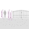 Porte de Jardin Woerden Gris 175 x 400 cm Acier 643968643968