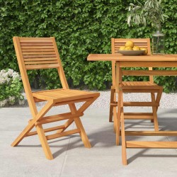 Chaises de jardin pliantes lot de 2 47x62x90cm bois massif teck 643969643969