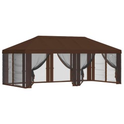 Housse de tonnelle avec murs latéraux 6 x 3 m Marron Polyester 643970643970