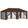 Housse de tonnelle avec murs latéraux 6 x 3 m Marron Polyester 643970643970